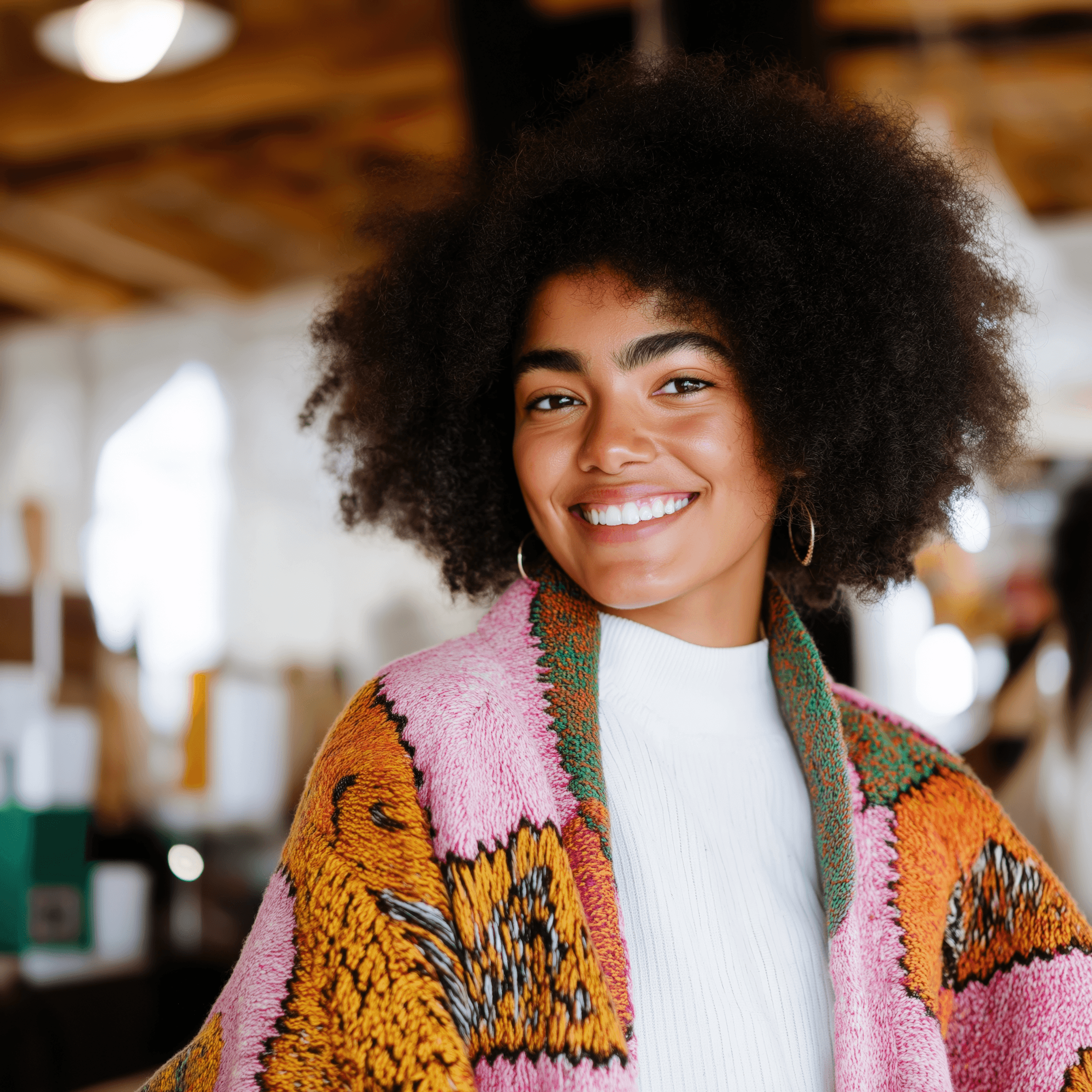 woman smiling