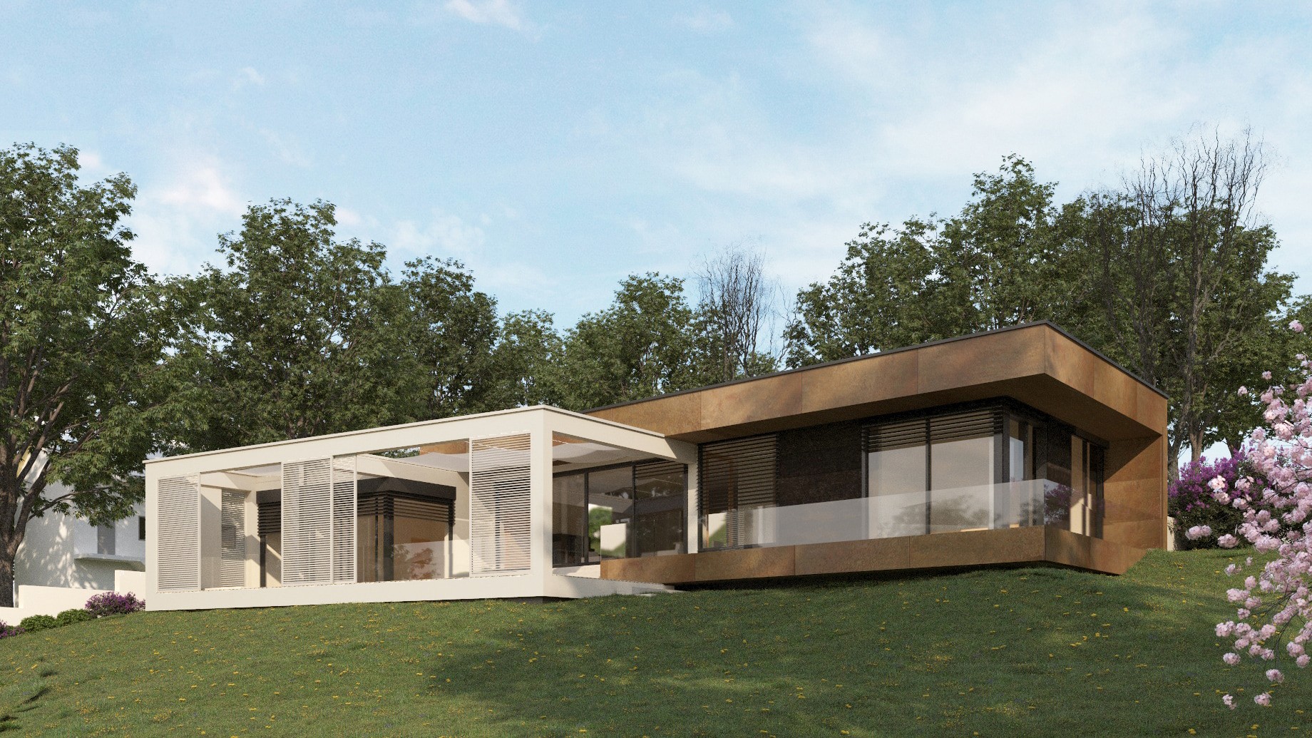 minimalista villaépület