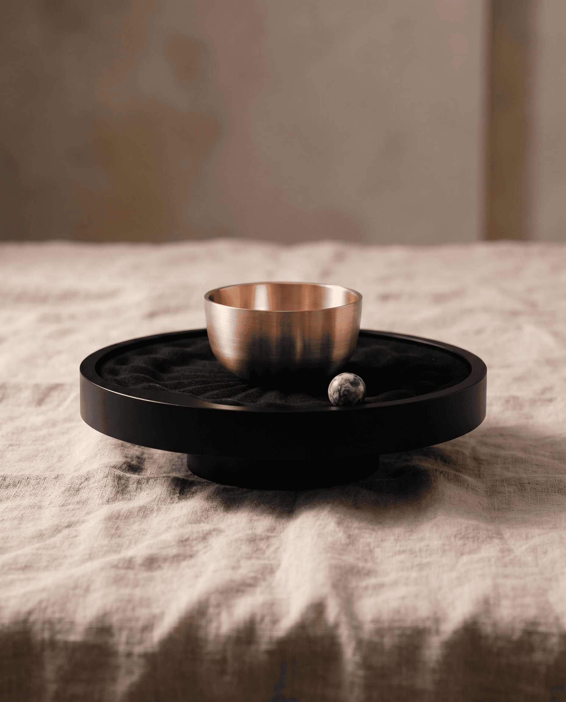 Eine Hand, die den TAOO kinetischen Meditationstimer präsentiert