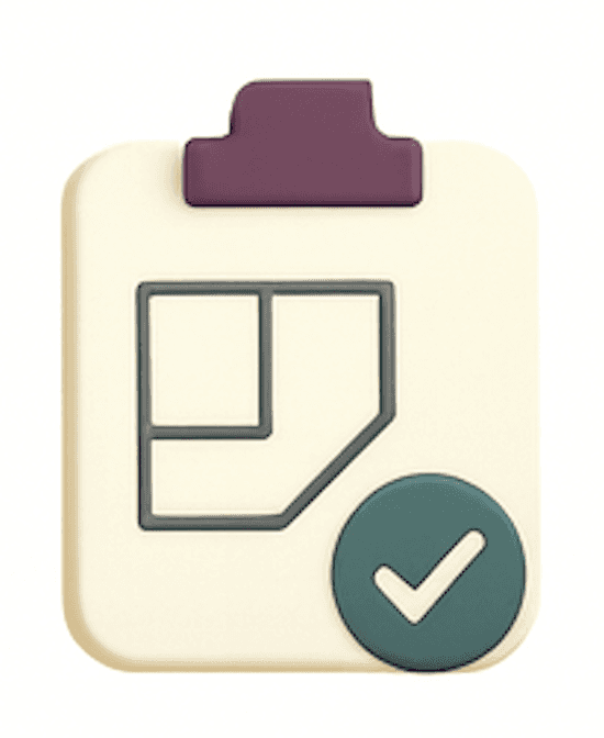 Icon of a notebook with a pencil, symbolizing discovery and strategy