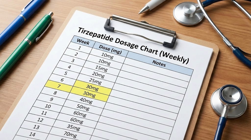 Tirzepatide 30mg dosage chart