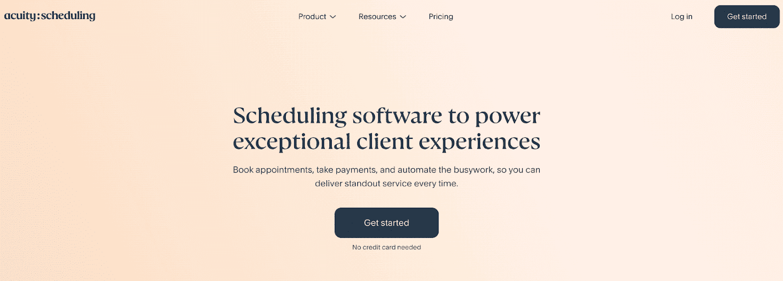Acuity Scheduling homepage