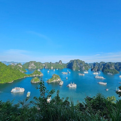 Ha Long-bugten: Heldags guidet krydstogt fra Hanoi med Ti Top-øen + frokostbilletter i Hanoi