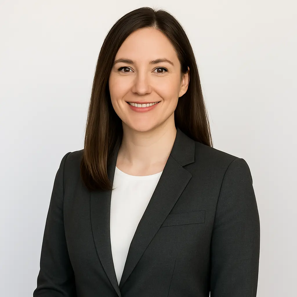 a woman wearing glasses