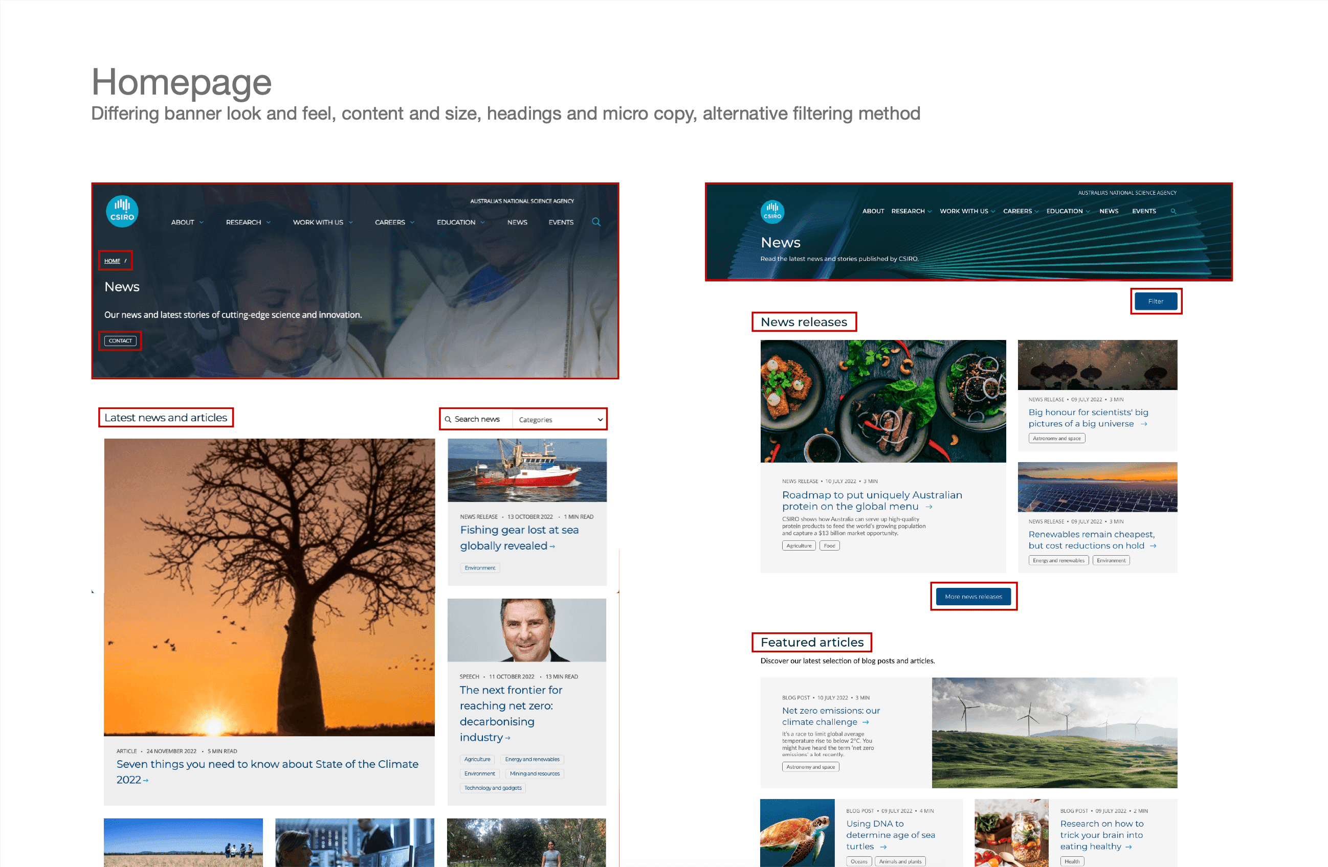 Landing Page final design