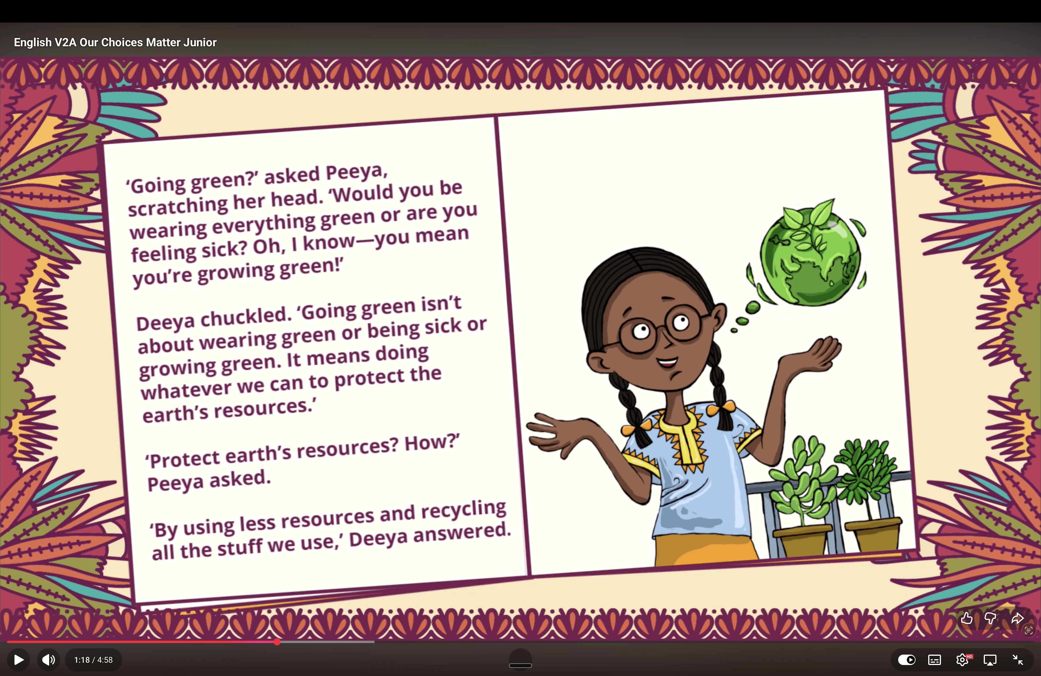 A visual story about plants and animals in and around your house for classes 3-8.
