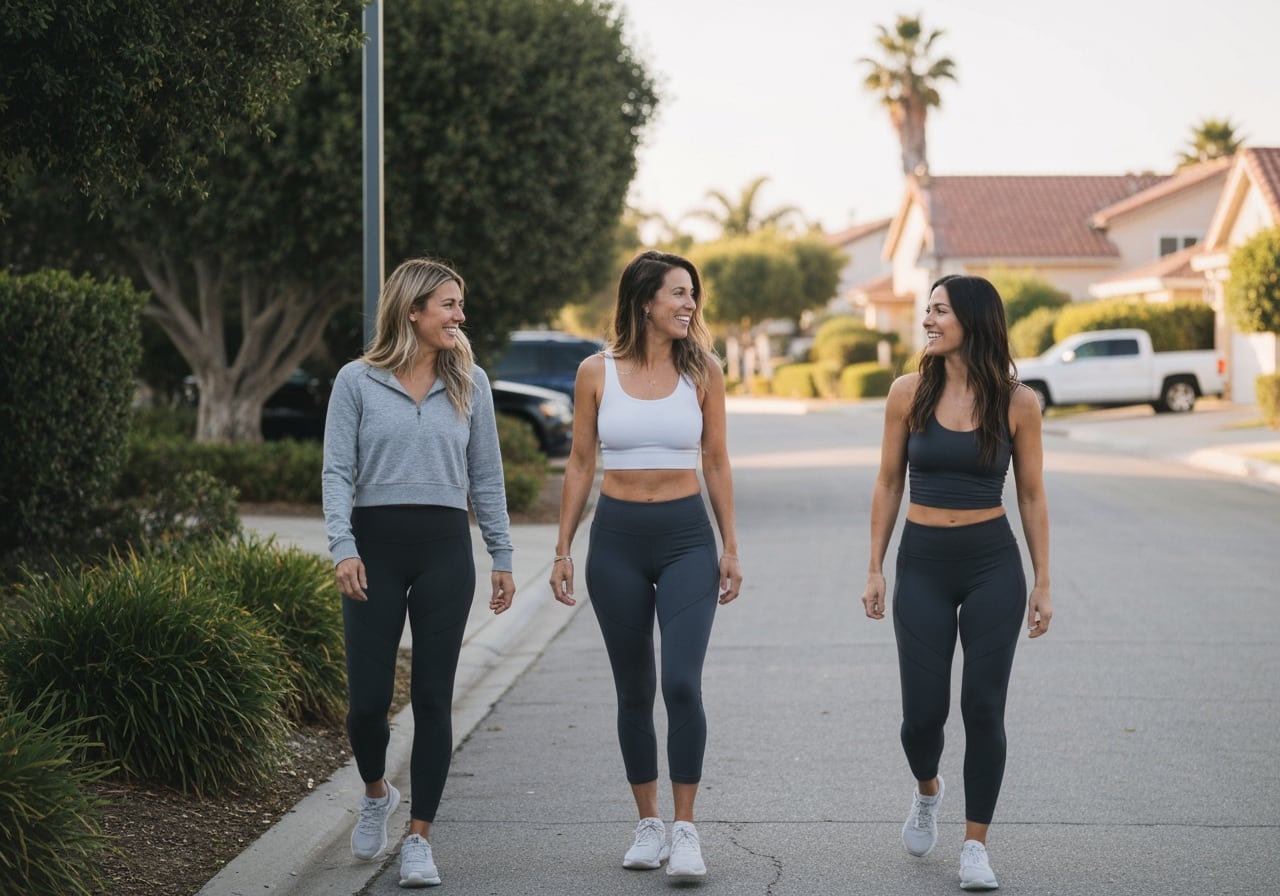 Women walking on a prayer walk