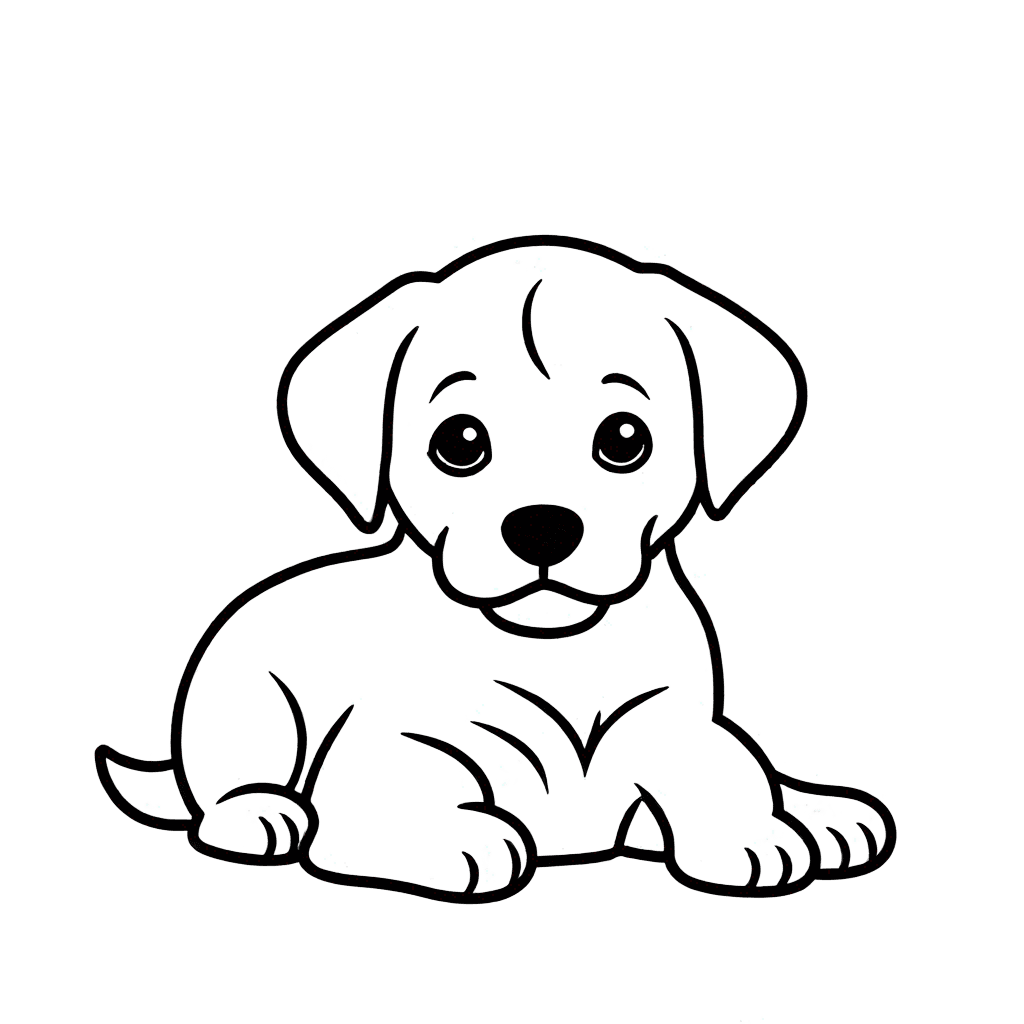 Puppy coloring page #2