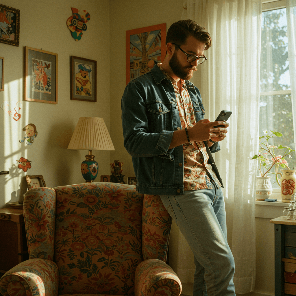 someone using a phone to post something online