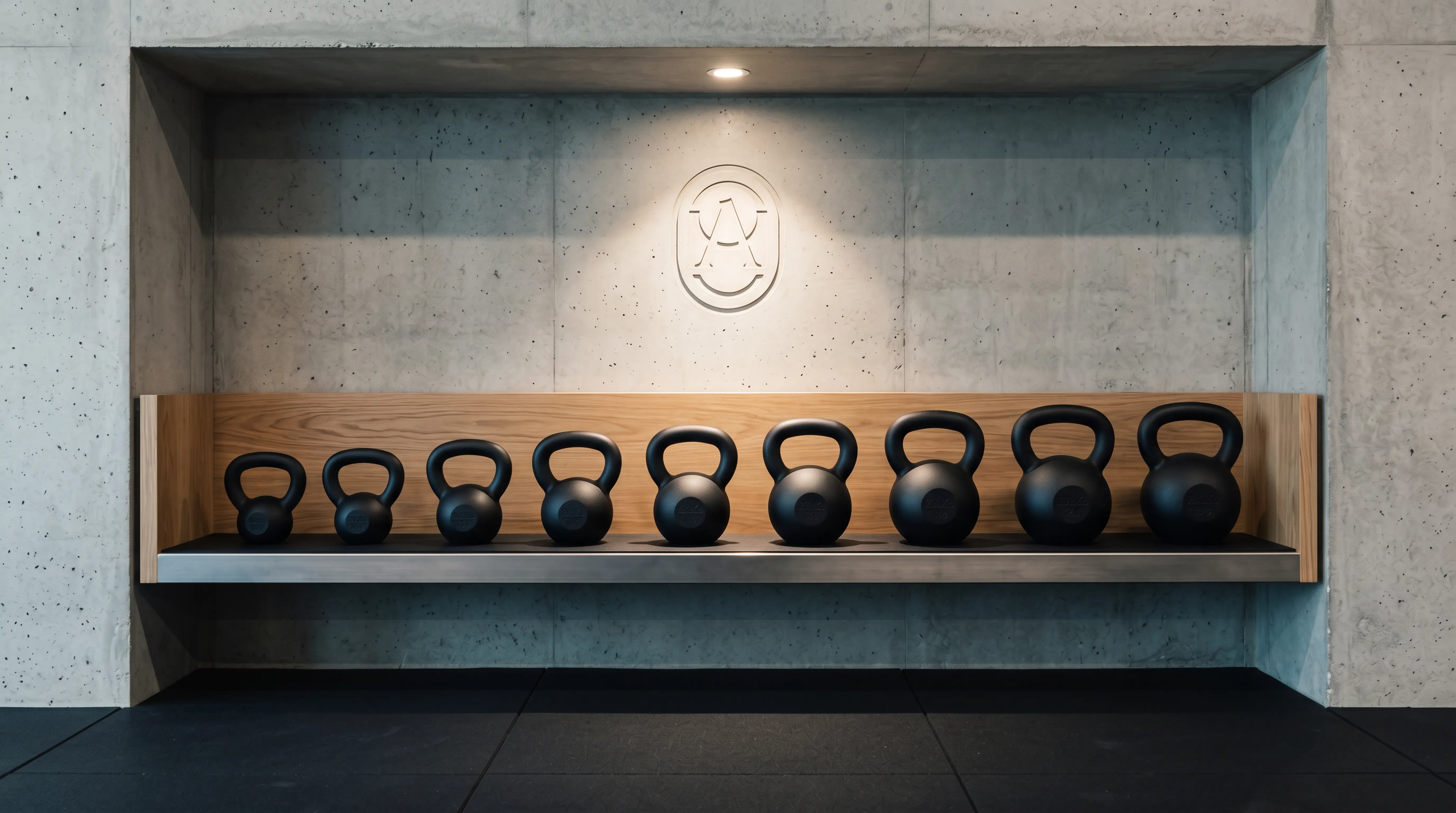 Photo of an sports academy gym kettle bells