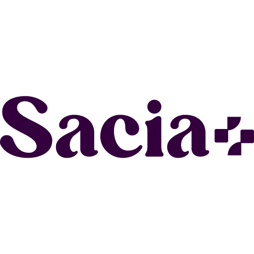 Logotipo do Sacia+, suplemento voltado ao controle do apetite e bem-estar.