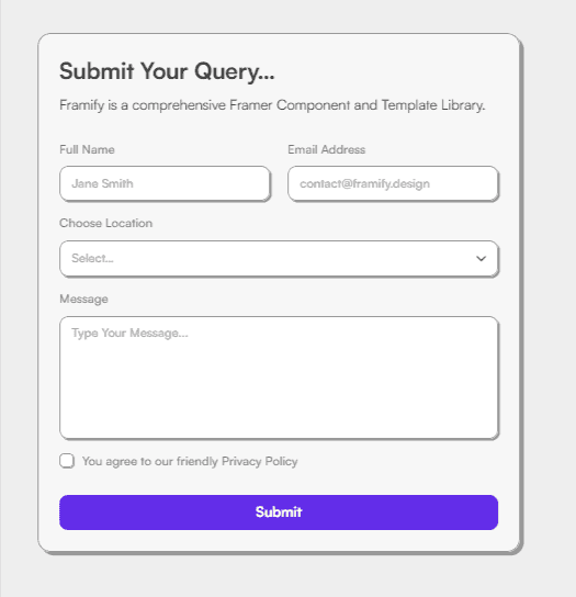 Framer Sidebar Component