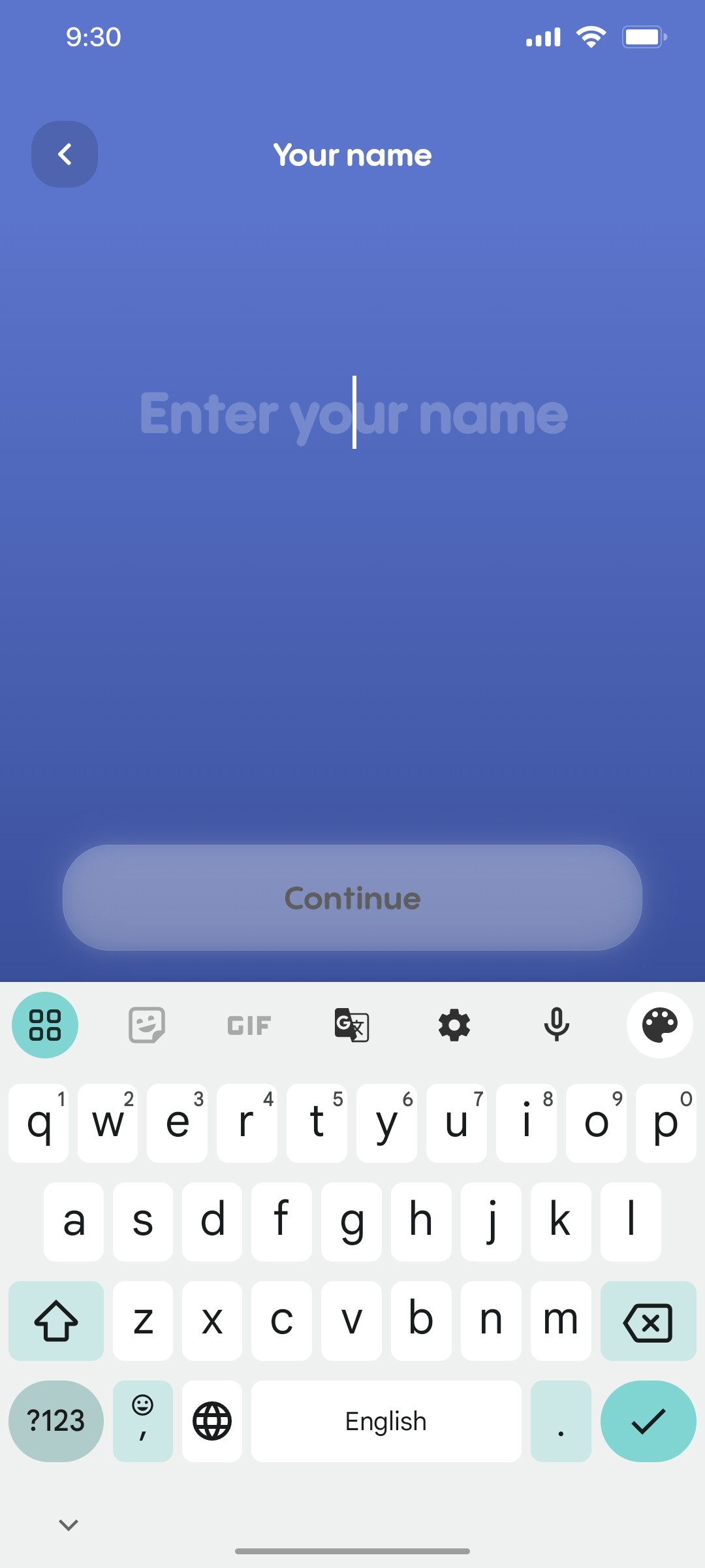 Replika Enter Name screen