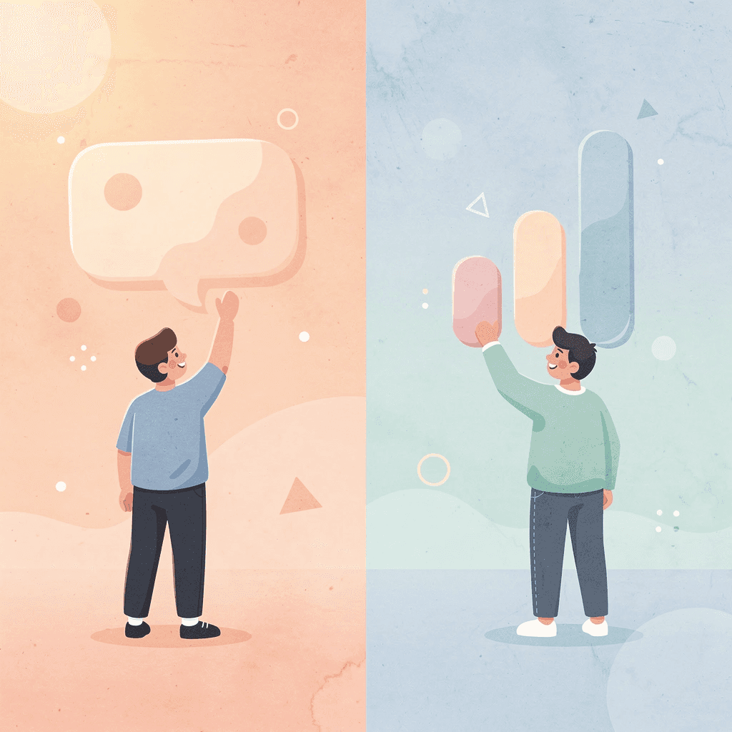 Split scene illustration comparing wrong printer problems versus right printer success - Family Reunion T-Shirt Ideas