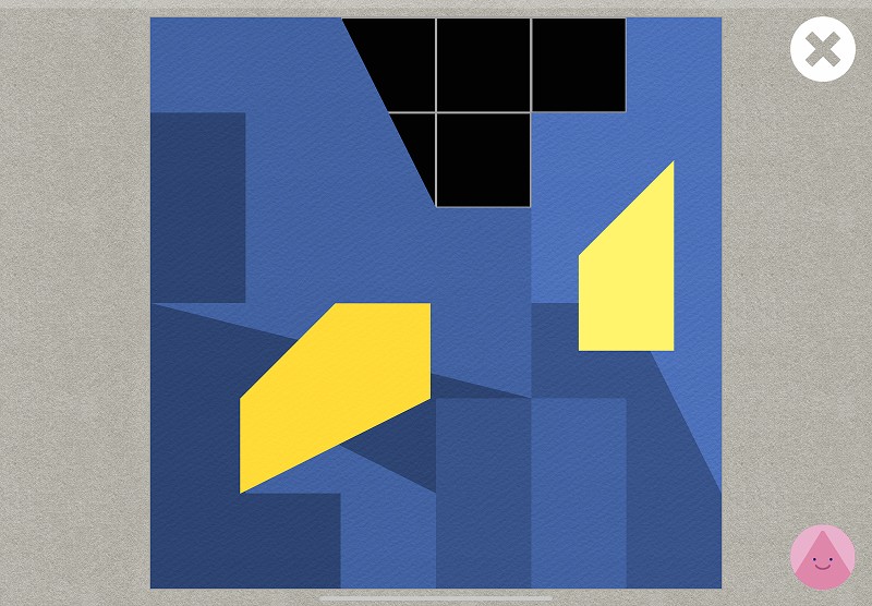 Tangram puzzle: place the shapes into the correct space
