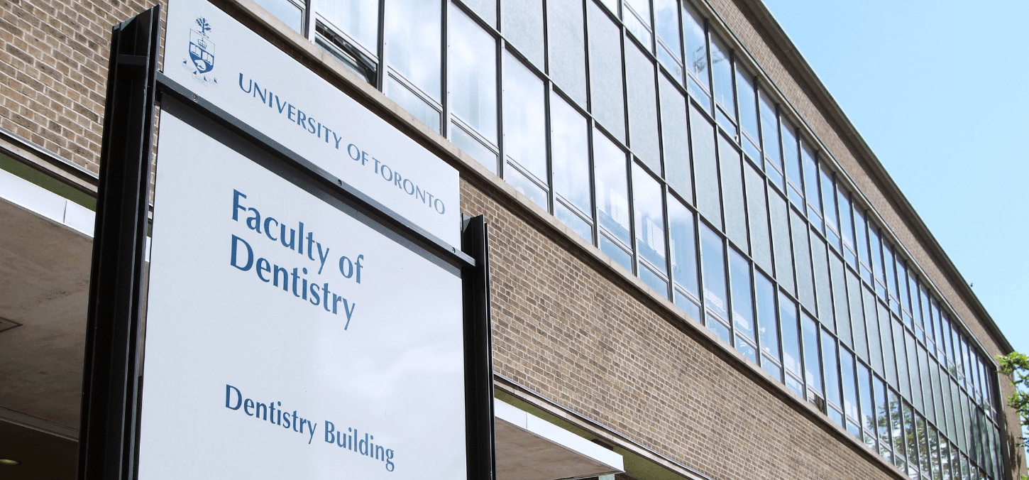 Outside the University of Toronto Faculty of Dentistry Dentistry Building