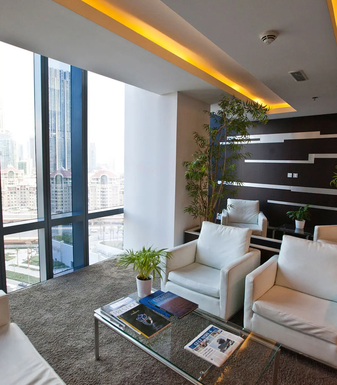 myOffice business centre reception at Boulevard Plaza in Downtown Dubai