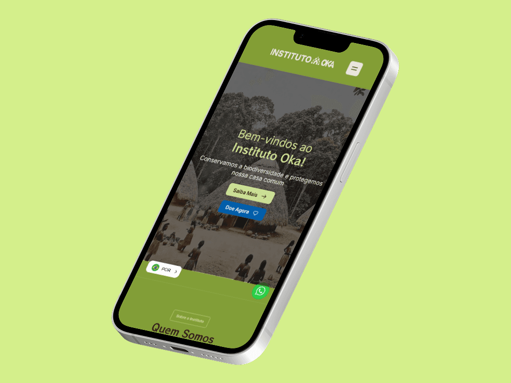 Instituto Oka — Captura do site