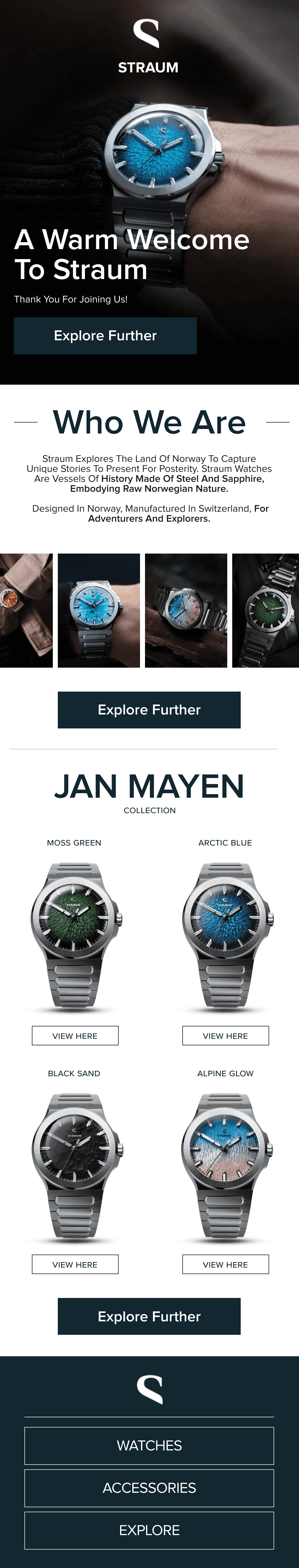 Straum email design.