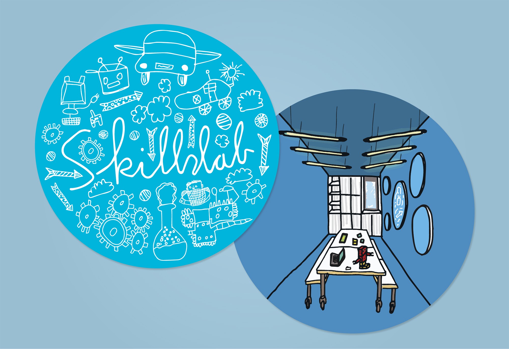Grafisch ontwerp Skillslab illustraties