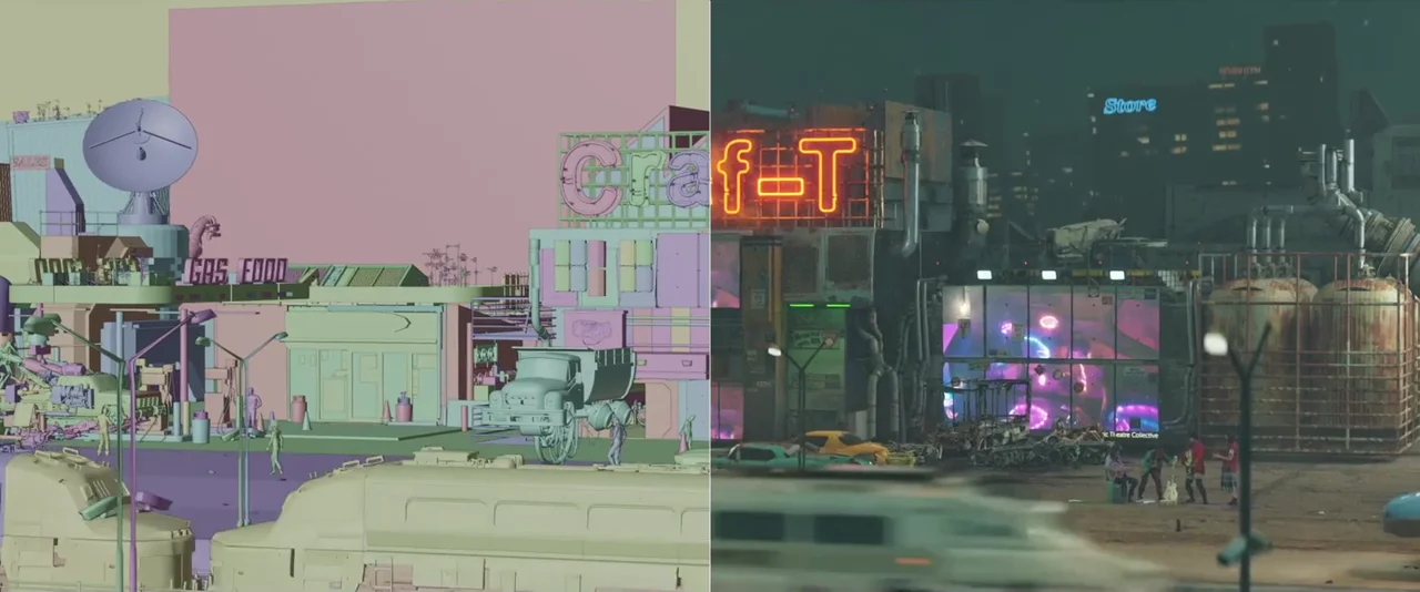CGI Futuristic Promo — render and viewport sequence preview