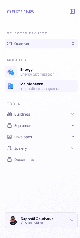 sidebar dashboard orizons