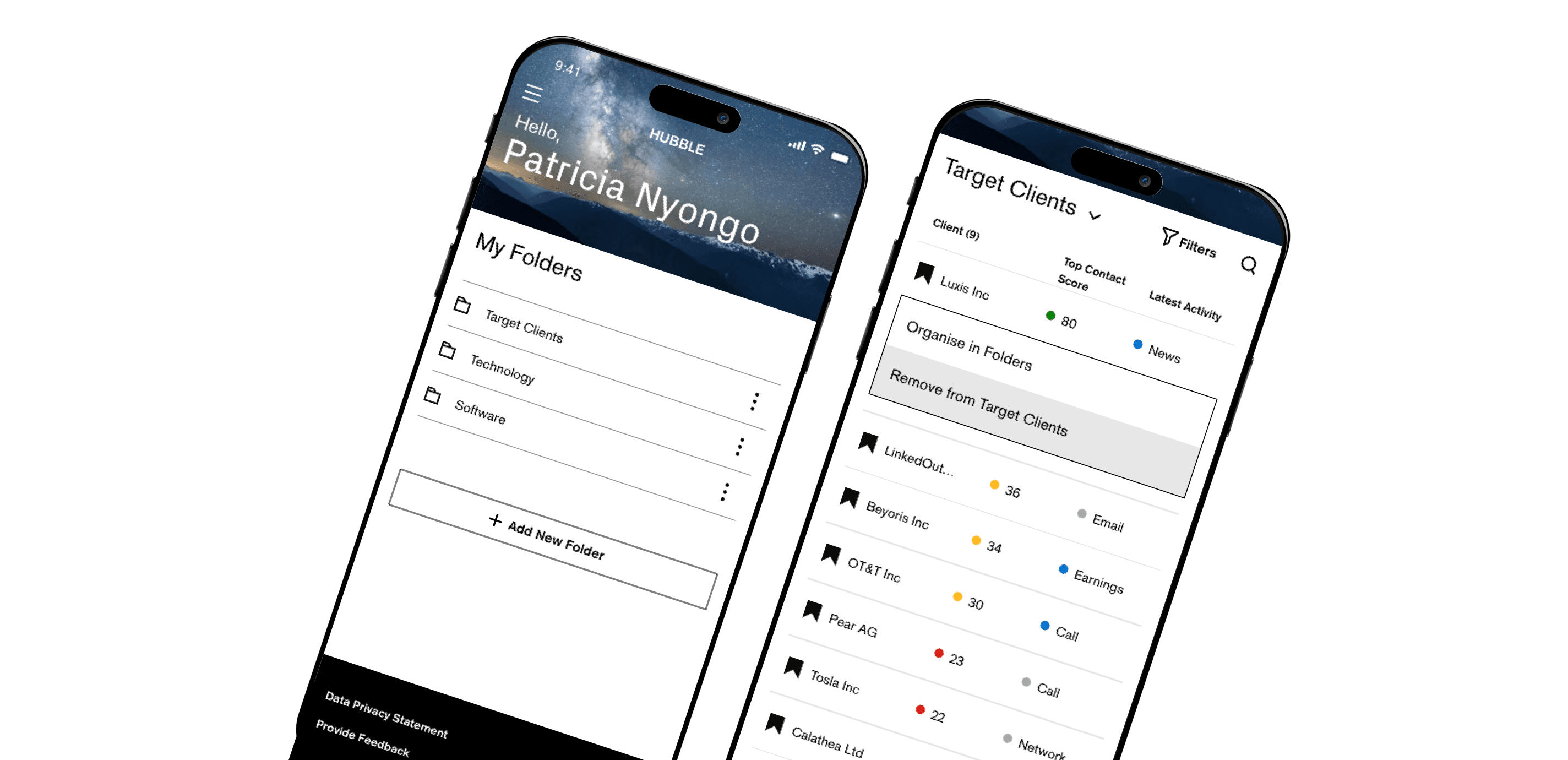 A mockup for an app screen