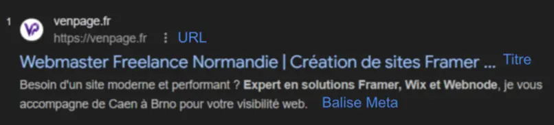 Meta Desription lors de recherche