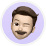 Emoji with a man with a moustache