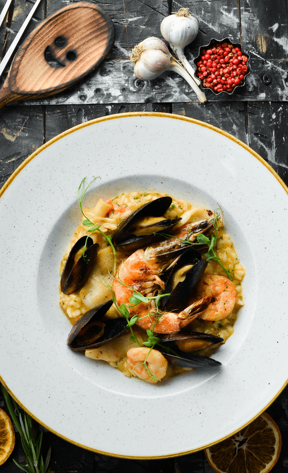 a seafood risotto