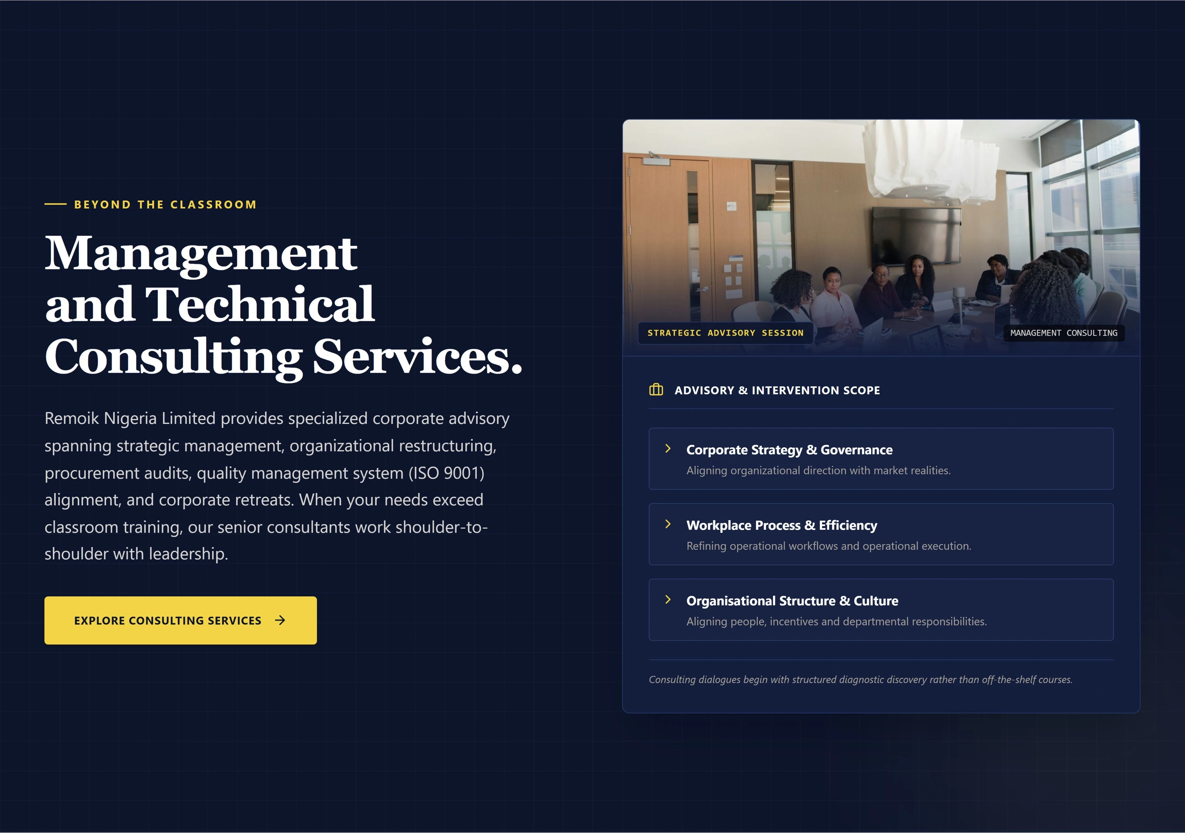Let consulting retain its own identity. — Consulting presentation, desktop