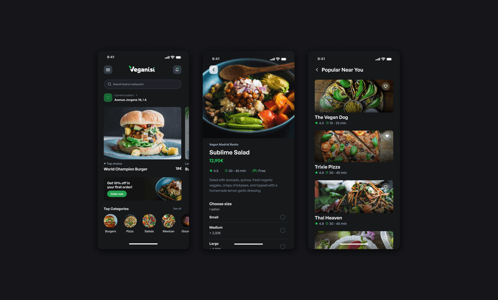 Veganisi App Prototypes