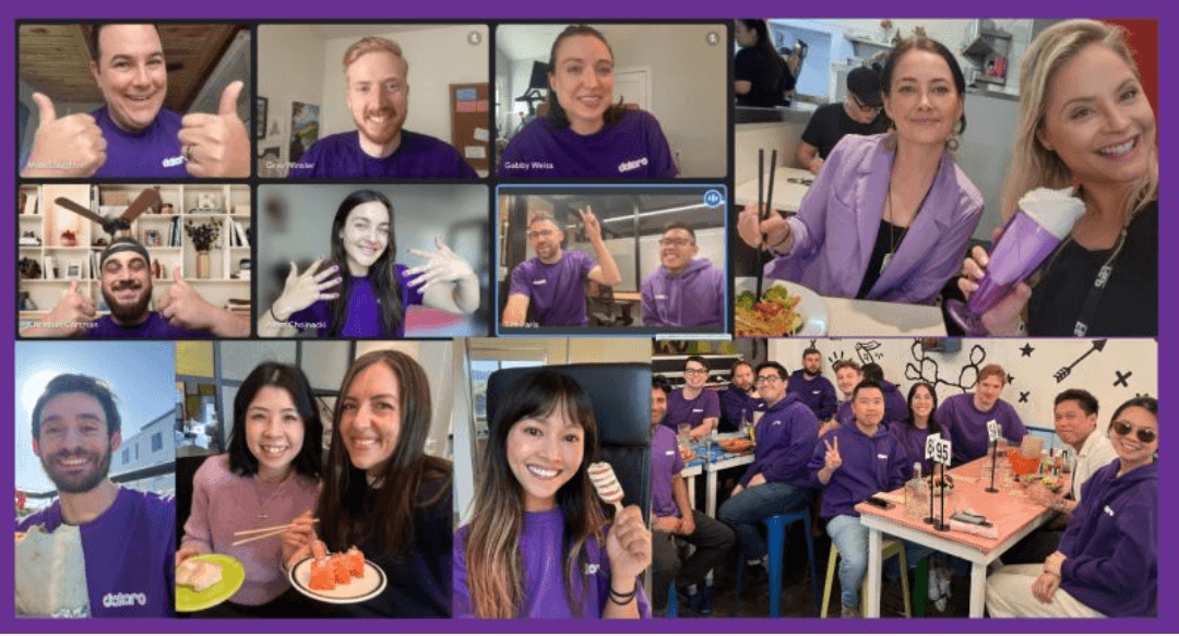 Team photo featuring the smiling faces of Dataro