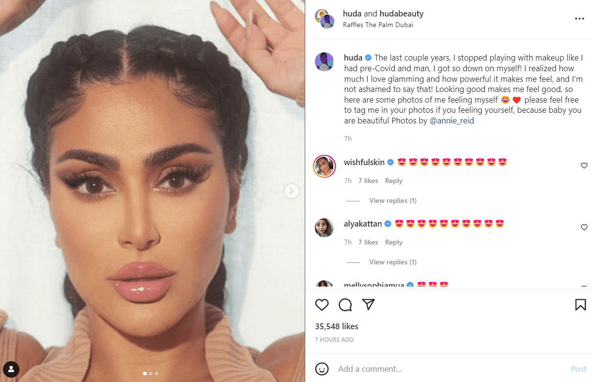 Huda Kuttan Instagram