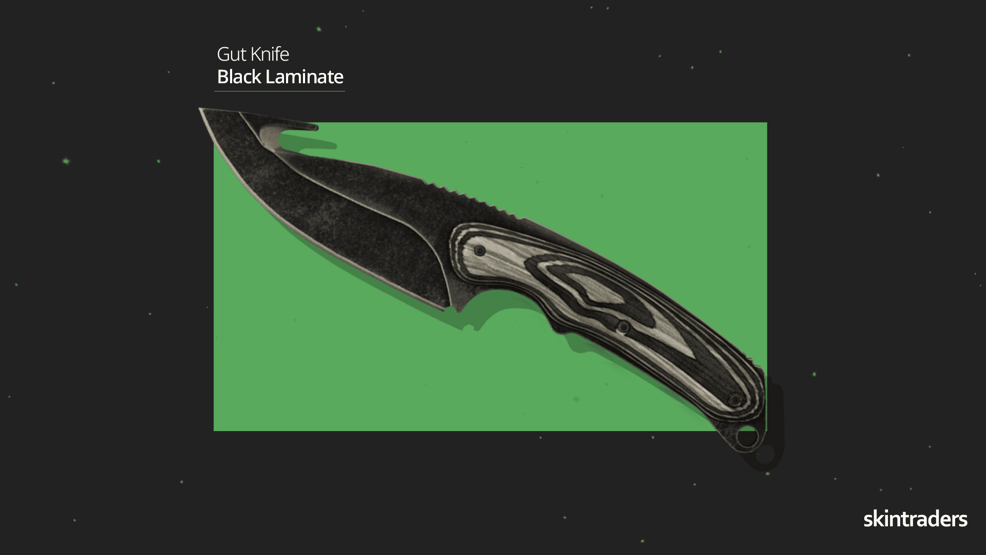 Gut knife Black Laminate Skin Showcase