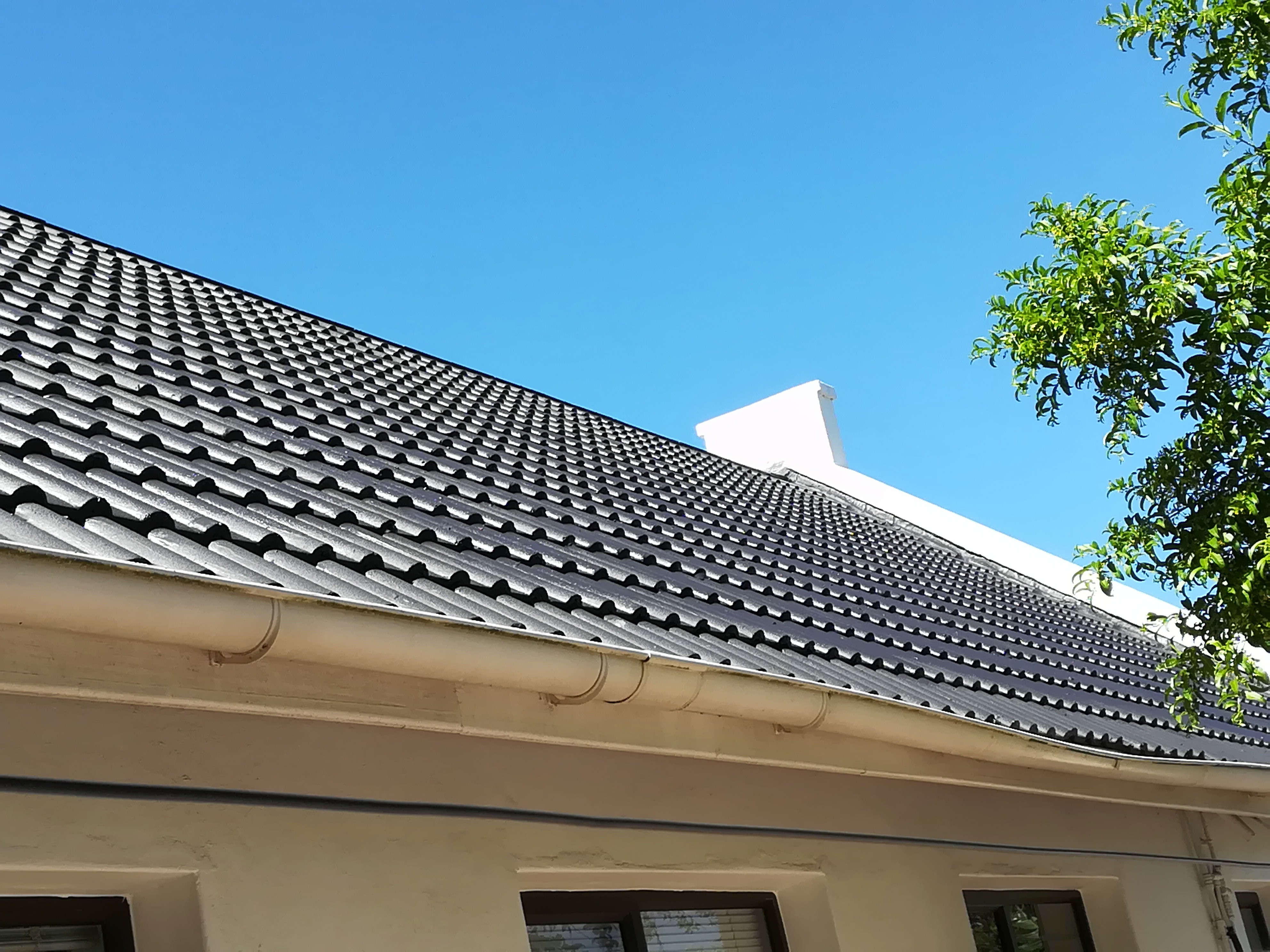 Residential roof coated with Eco Rubber