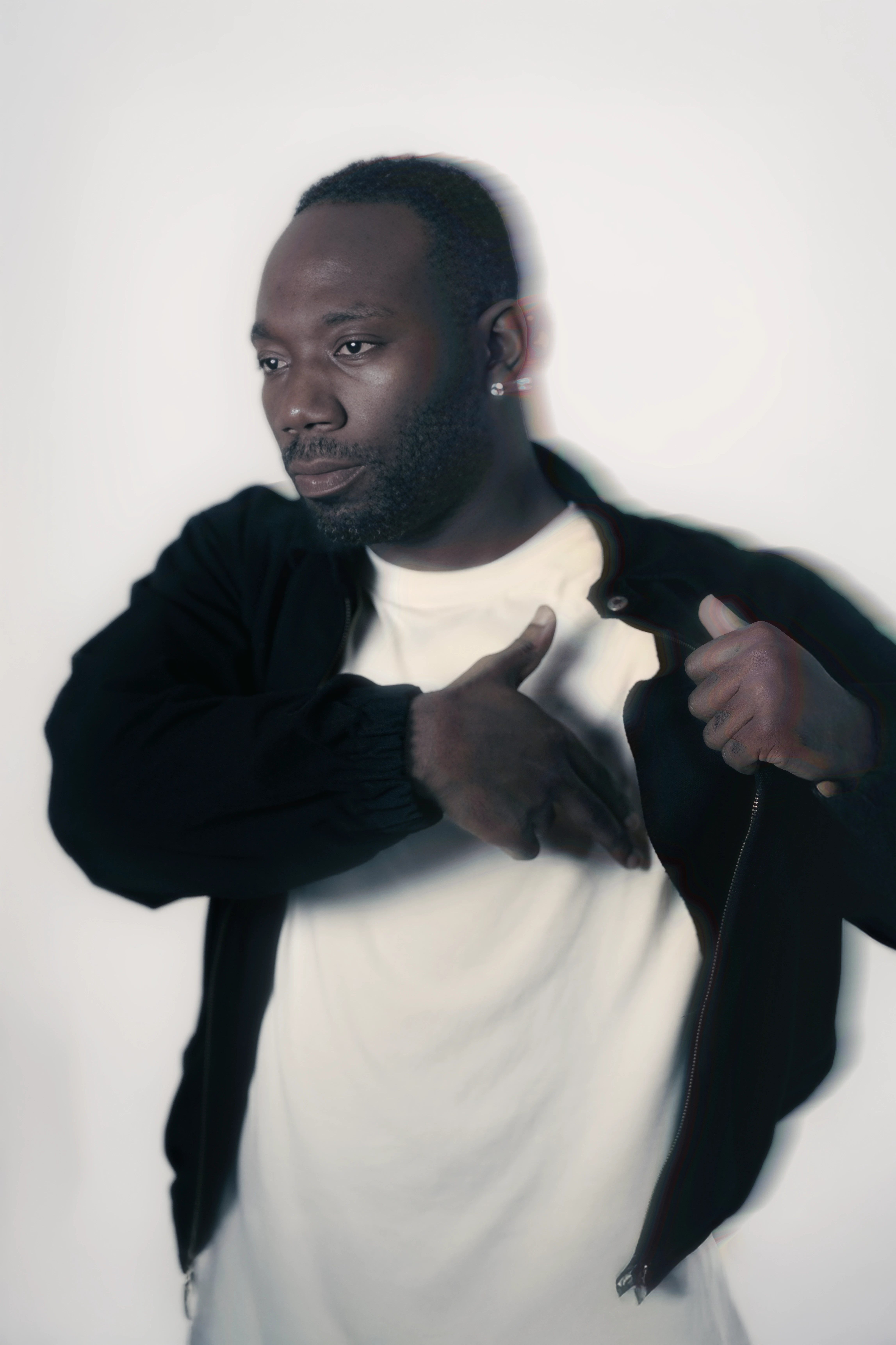 Stylish model in crowd