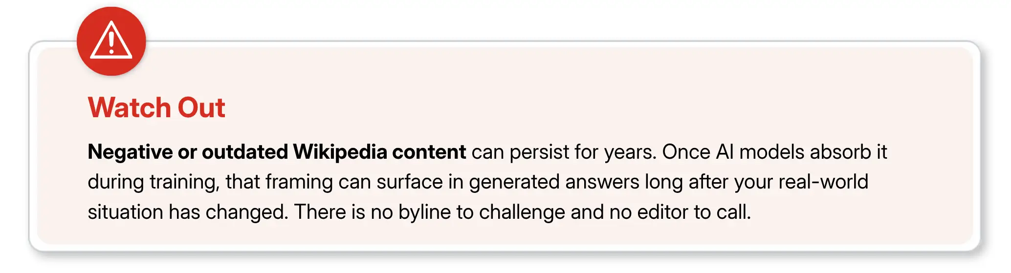 Did you know shows outdated Wikipedia content can persist for years and appear in AI answers