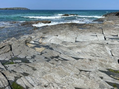 blue sky and white clouds over the sea