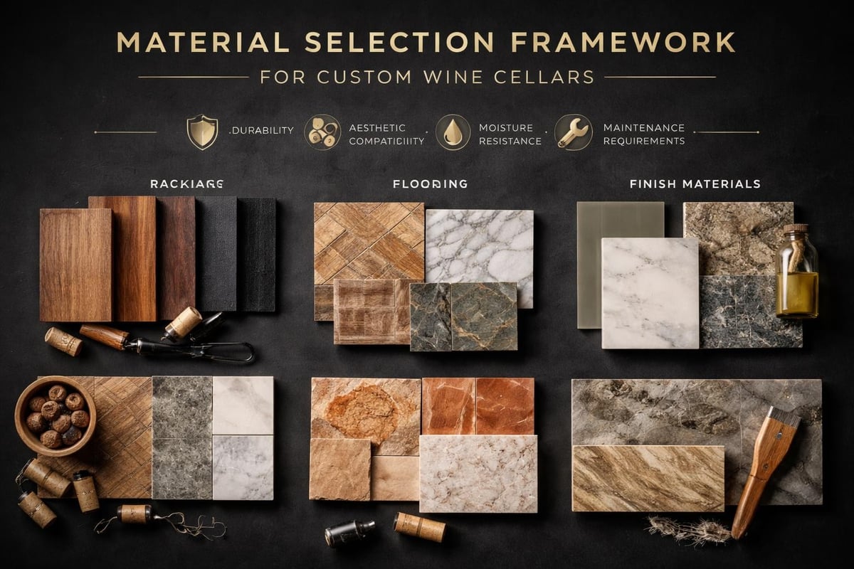Wine cellar materials comparison