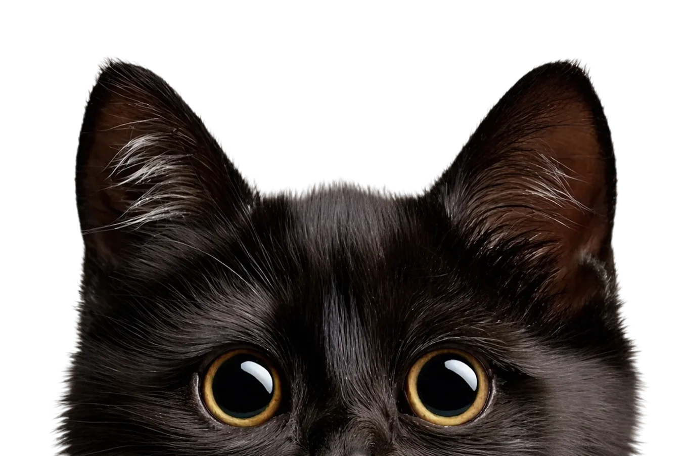 Black cat close-up