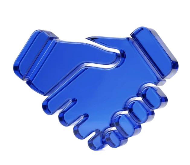 Icone 3d de um aperto de mão