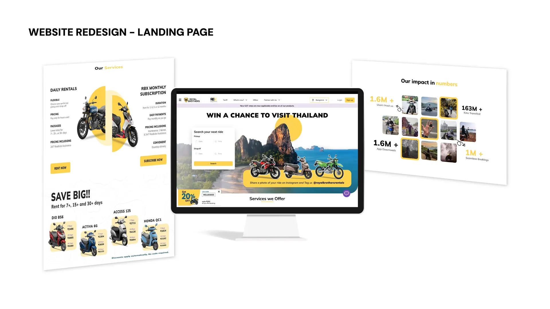 Website Redesign for Royal Brothers