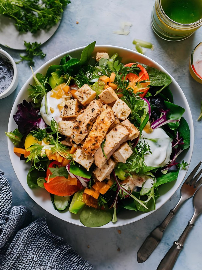A healthy meal in a bowl