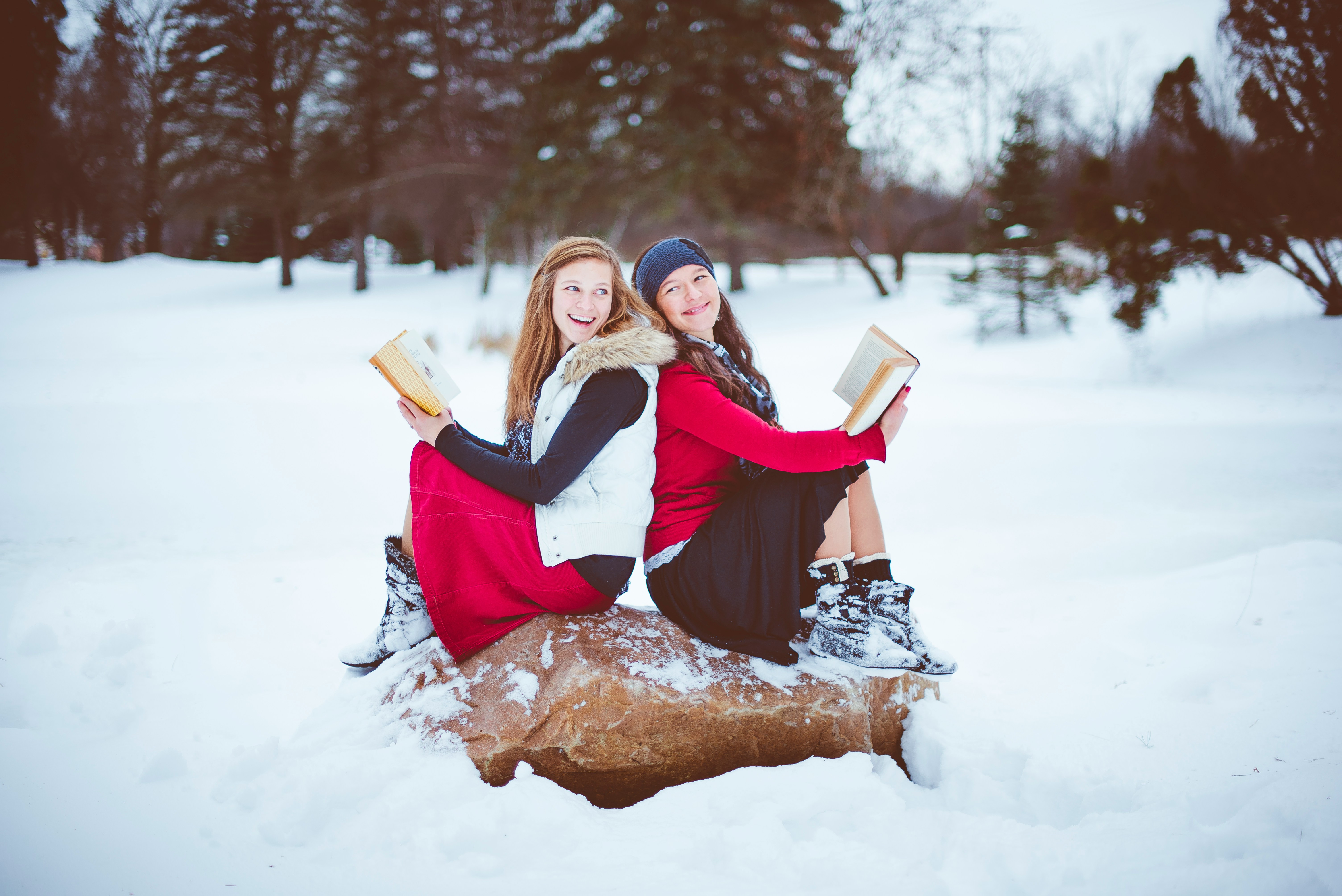 women reading book - Winter Color Analysis