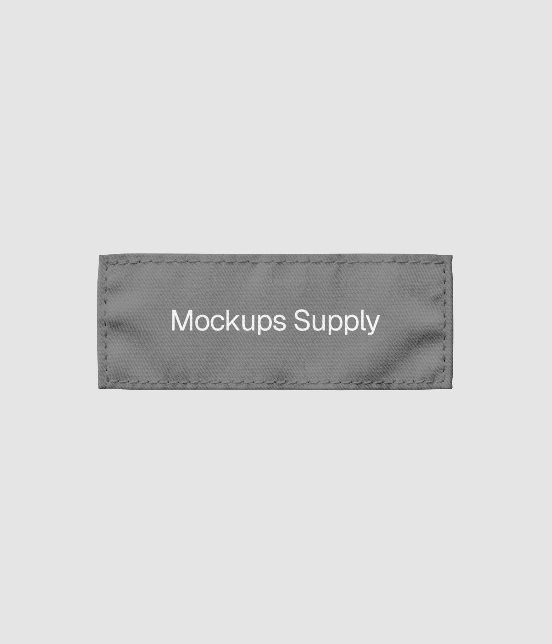Editable sewn polyester clothing label mockup download for Photoshop
