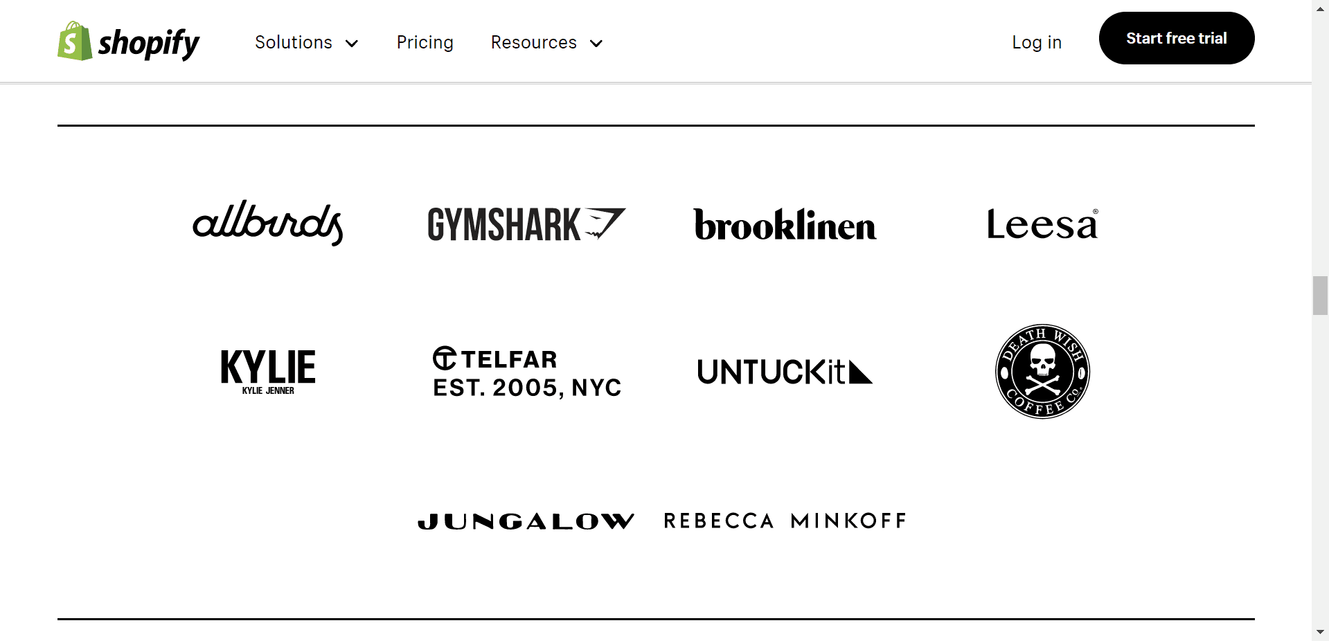 Shopify Current Customer Logo List