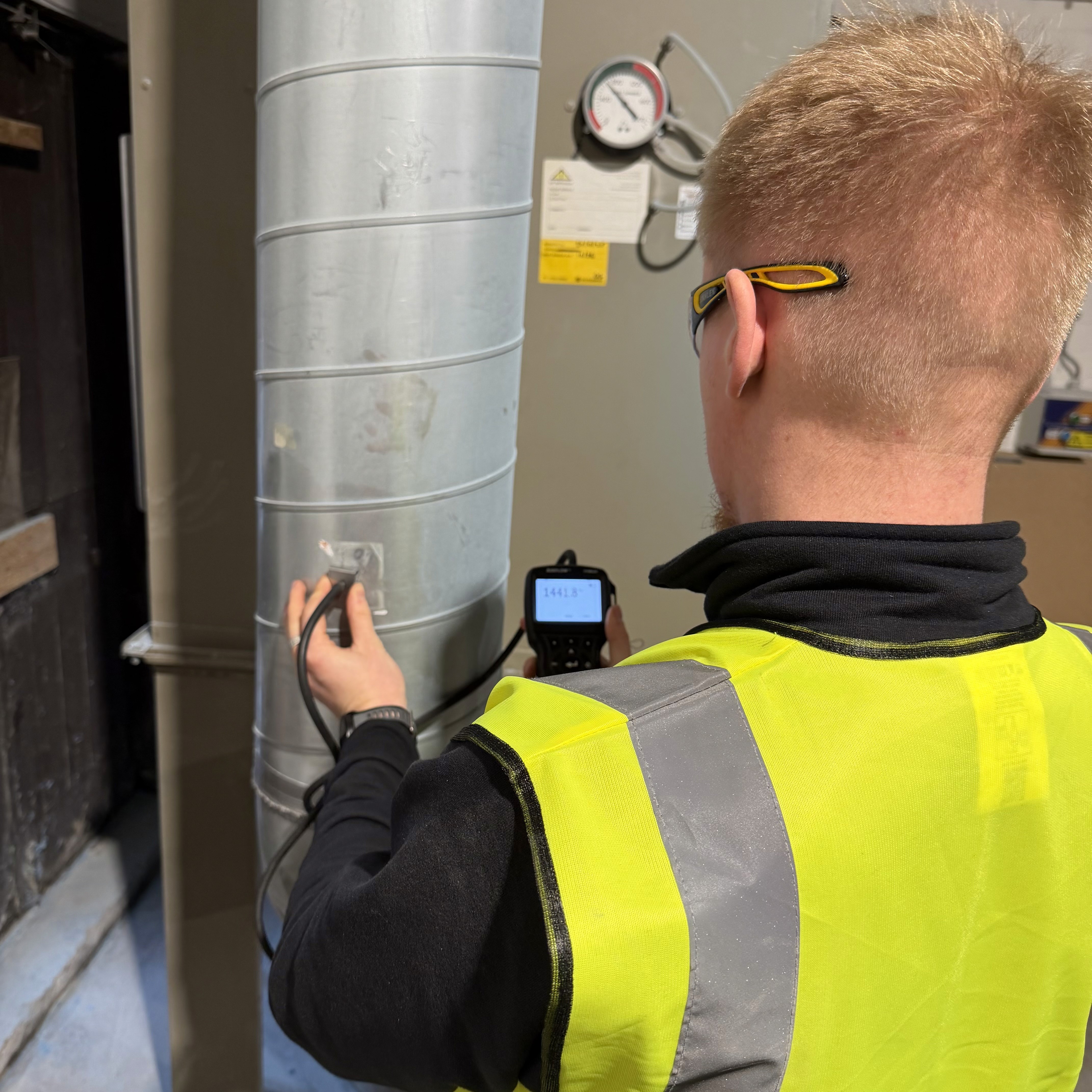 LEV engineer conducting LEV TExT