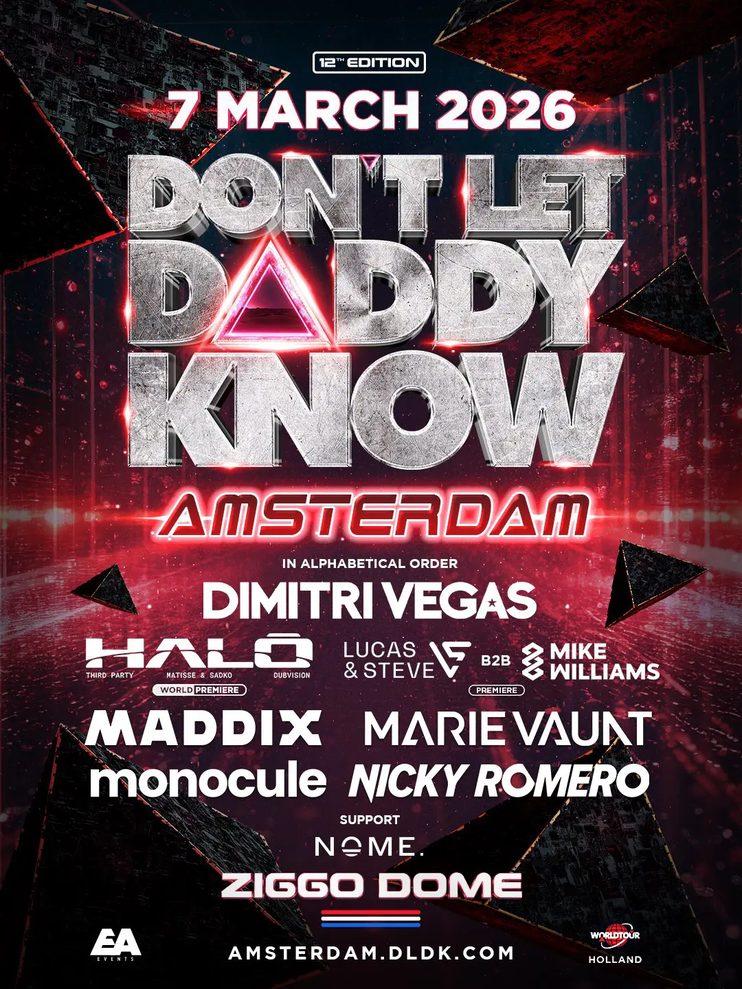 Don’t Let Daddy Know Amsterdam 2026 full lineup poster