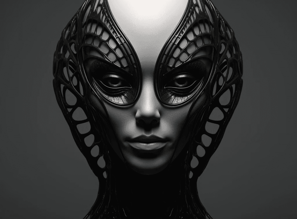 Futuristic human-AI mask visual representing creativity and digital intelligence – Life Designer homepage banner